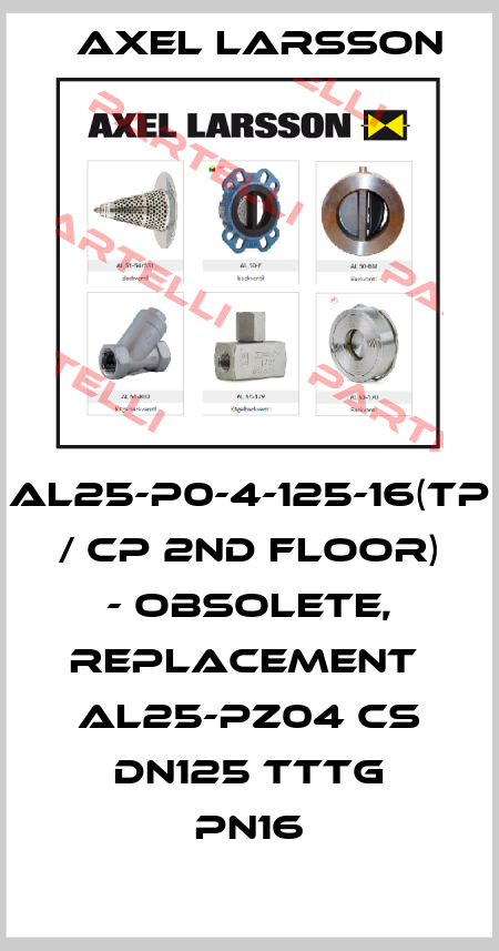 AL25-P0-4-125-16(TP / CP 2nd floor) - obsolete, replacement  AL25-PZ04 CS DN125 TTTG PN16 AXEL LARSSON