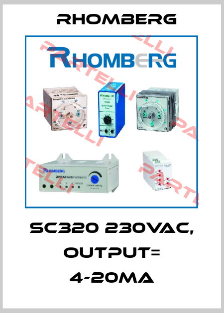 SC320 230VAC, Output= 4-20mA Rhomberg