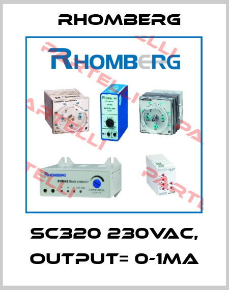 SC320 230VAC, Output= 0-1mA Rhomberg