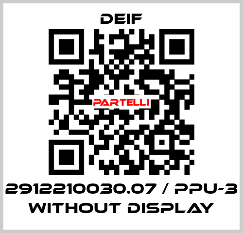 2912210030.07 / PPU-3 without display Deif