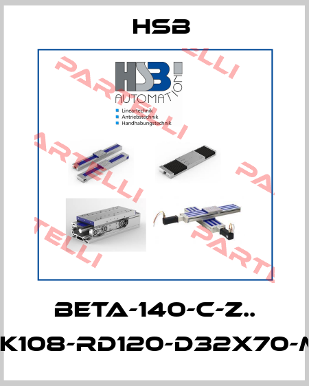 Beta-140-C-Z.. M6BZ-Z90-TK108-RD120-d32x70-M8-90G-140-1 HSB AUTOMATION