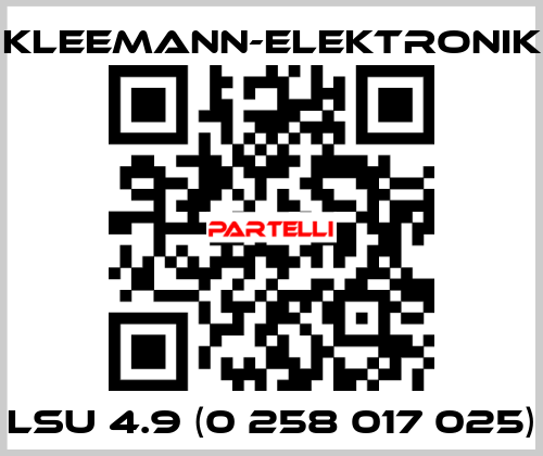 LSU 4.9 (0 258 017 025) Kleemann-Elektronik