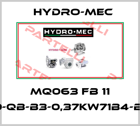 MQ063 FB 11 C0-QB-B3-0,37kW71B4-B14 Hydromec