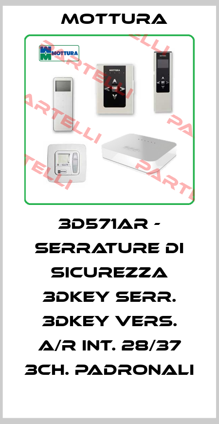 3D571AR - SERRATURE DI SICUREZZA 3DKEY SERR. 3DKEY VERS. A/R INT. 28/37 3CH. PADRONALI MOTTURA