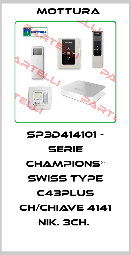 SP3D414101 - SERIE CHAMPIONS® SWISS TYPE C43PLUS CH/CHIAVE 4141 NIK. 3CH.  MOTTURA