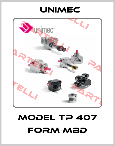 Model TP 407 Form MBD Unimec