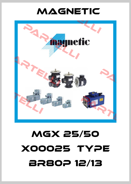 MGX 25/50 X00025  TYPE BR80P 12/13 Magnetic