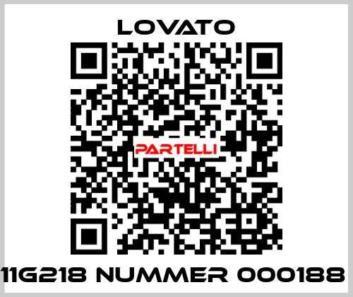 11G218 NUMMER 000188  Lovato