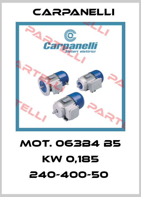 MOT. 063B4 B5 KW 0,185 240-400-50  Carpanelli