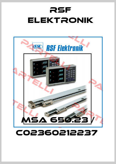 MSA 650.23 / C02360212237  Rsf Elektronik