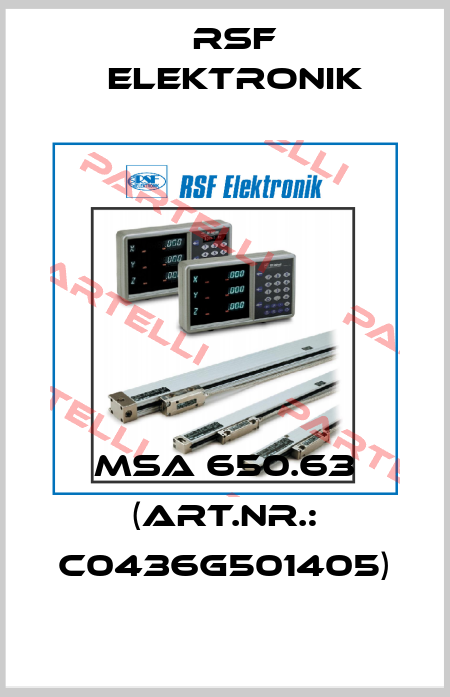 MSA 650.63 (Art.Nr.: C0436G501405) Rsf Elektronik