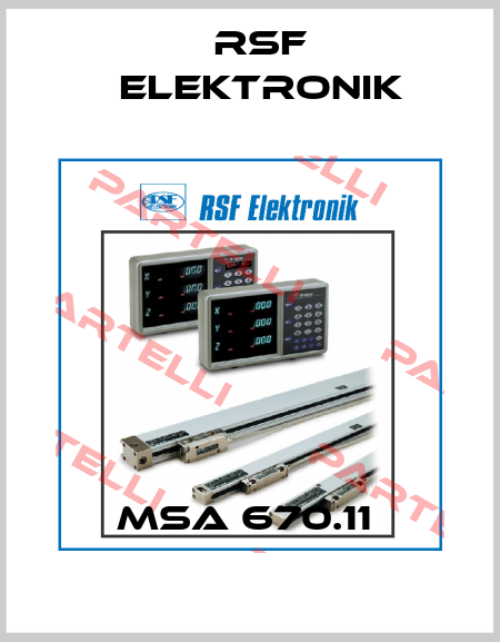 MSA 670.11  Rsf Elektronik