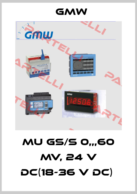 MU GS/S 0,,,60 MV, 24 V DC(18-36 V DC)  Gossen Muller Weigert
