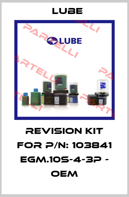 Revision kit for P/N: 103841 EGM.10S-4-3P - OEM Lube
