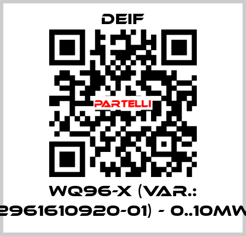 WQ96-x (Var.: 2961610920-01) - 0..10MW Deif
