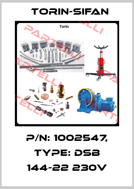P/N: 1002547, Type: DSB 144-22 230V Torin-Sifan