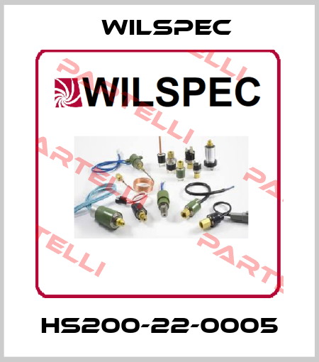 HS200-22-0005 Wilspec