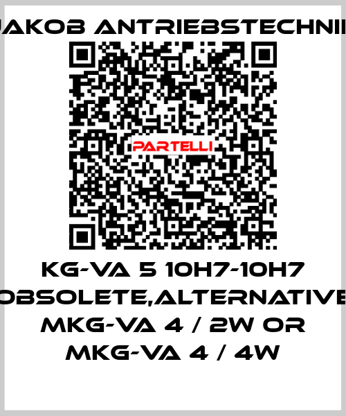 KG-VA 5 10H7-10H7 obsolete,alternative MKG-VA 4 / 2W or MKG-VA 4 / 4W Jakob Antriebstechnik