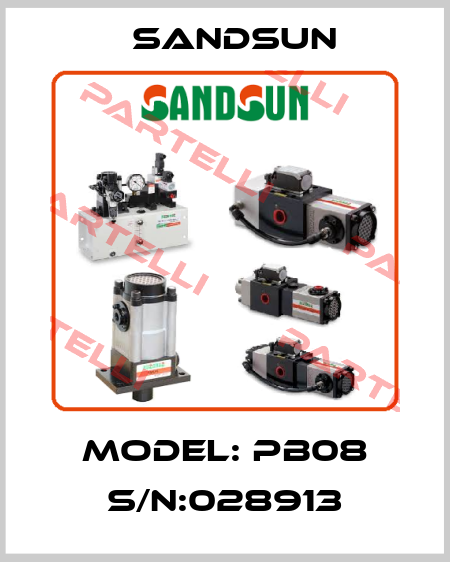 Model: PB08 S/N:028913 Sandsun