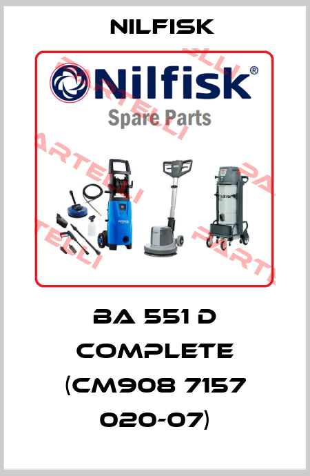 BA 551 D complete (CM908 7157 020-07) Nilfisk