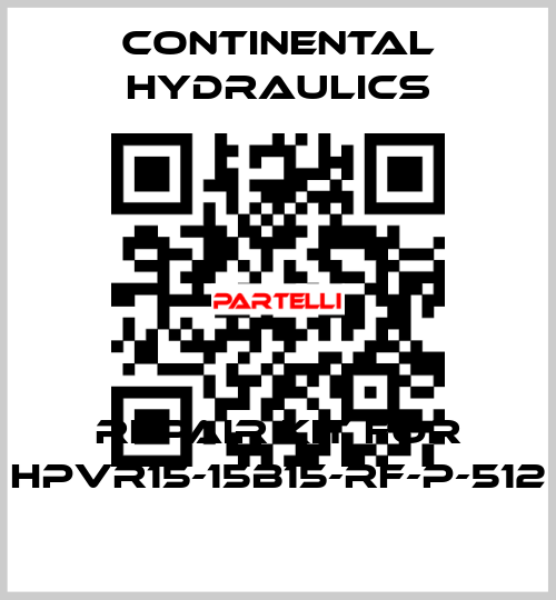 Repair kit for HPVR15-15B15-RF-P-512 Continental Hydraulics