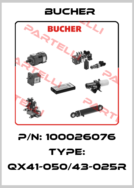 P/N: 100026076 Type: QX41-050/43-025R Bucher