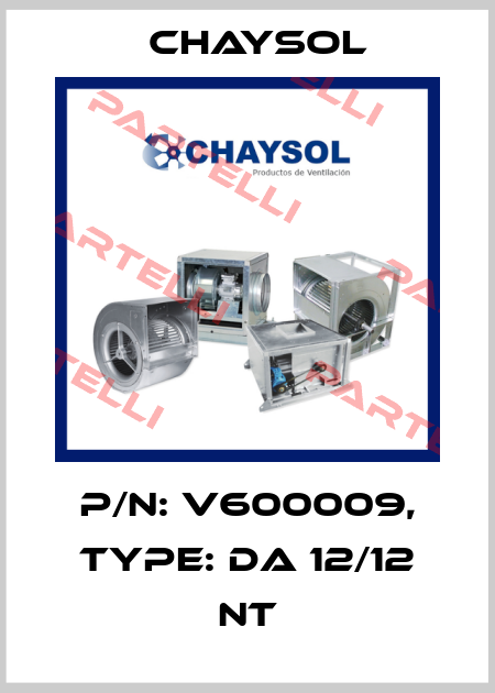 P/N: V600009, Type: DA 12/12 NT Chaysol