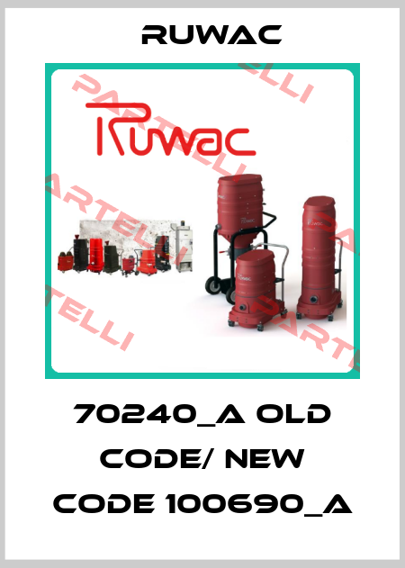 70240_A old code/ new code 100690_A Ruwac