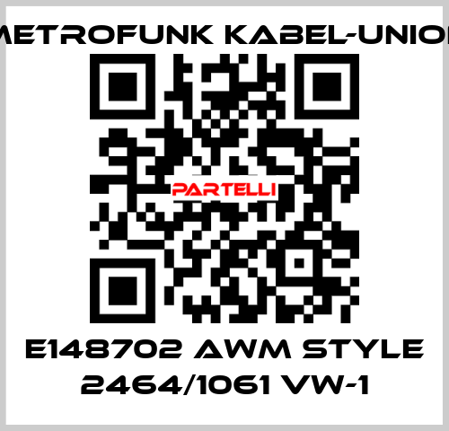 E148702 AWM STYLE 2464/1061 VW-1 METROFUNK KABEL-UNION
