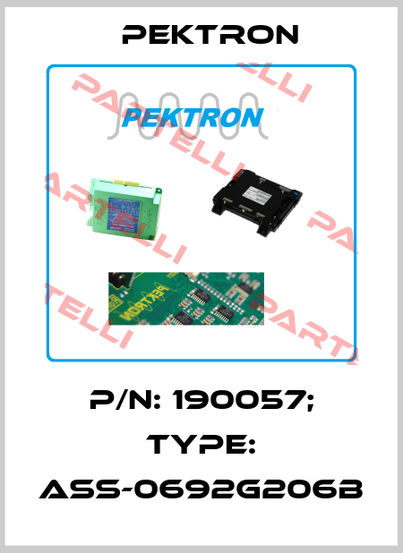 P/N: 190057; Type: ASS-0692G206B Pektron