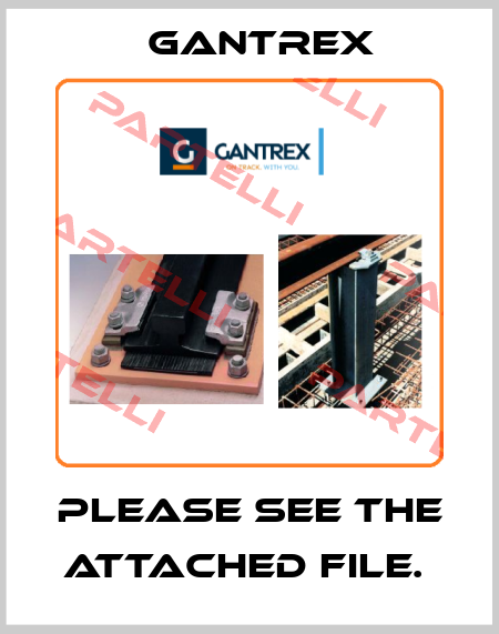 PLEASE SEE THE ATTACHED FILE.  Gantrex