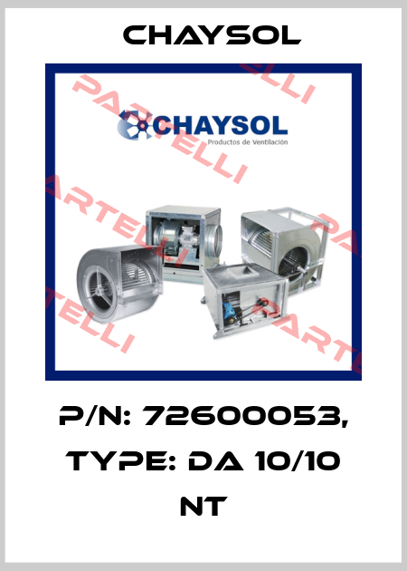 P/N: 72600053, Type: DA 10/10 NT Chaysol