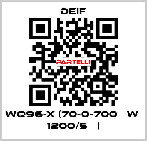 WQ96-x (70-0-700 кW  1200/5А ) Deif