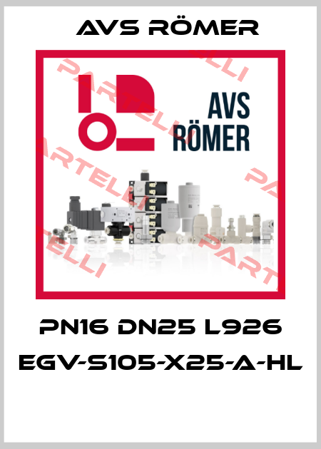 PN16 DN25 L926 EGV-S105-X25-A-HL  Avs Römer