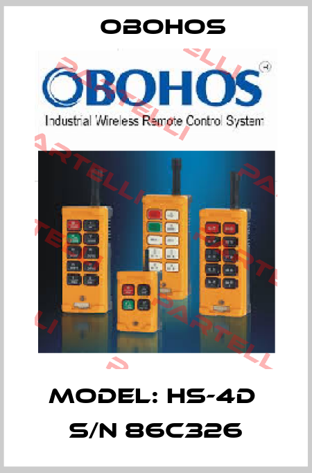 Model: HS-4D  S/N 86C326 Obohos