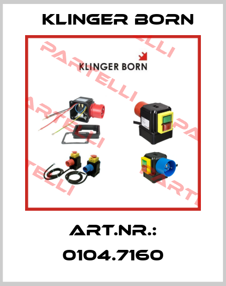 Art.Nr.: 0104.7160 Klinger Born