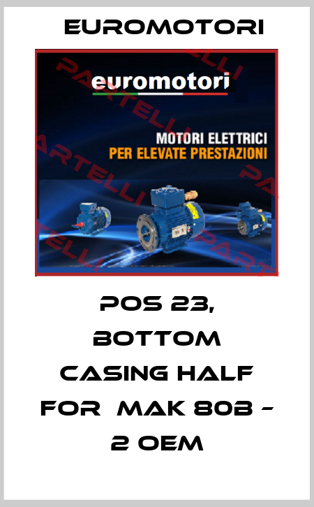 Pos 23, bottom casing half for  MAK 80b – 2 OEM Euromotori