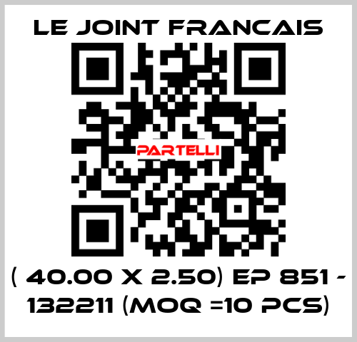( 40.00 X 2.50) EP 851 - 132211 (MOQ =10 pcs) LE JOINT FRANCAIS