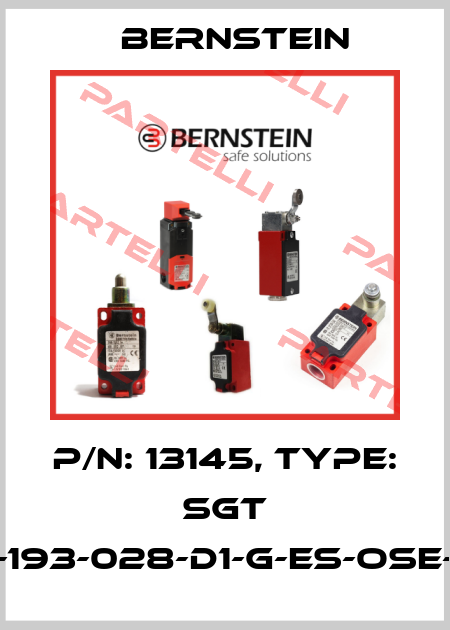 P/N: 13145, Type: SGT 15-193-028-D1-G-ES-OSE-15 Bernstein