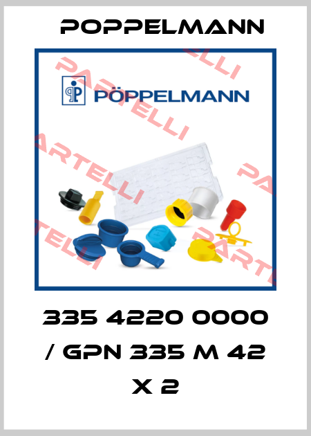 335 4220 0000 / GPN 335 M 42 X 2 Poppelmann