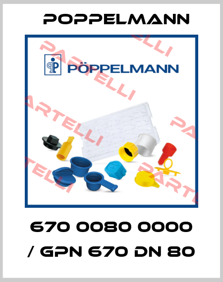 670 0080 0000 / GPN 670 DN 80 Poppelmann