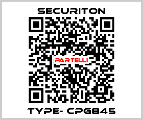 Type- CPG845 Securiton