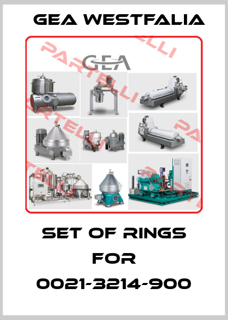 set of rings for 0021-3214-900 Gea Westfalia