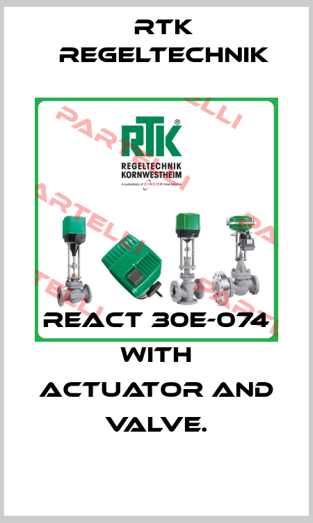 REact 30E-074 with actuator and valve. RTK Regeltechnik