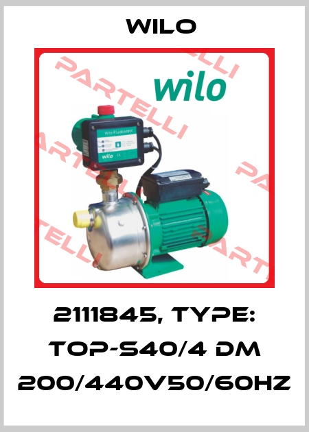 2111845, Type: TOP-S40/4 DM 200/440V50/60HZ Wilo