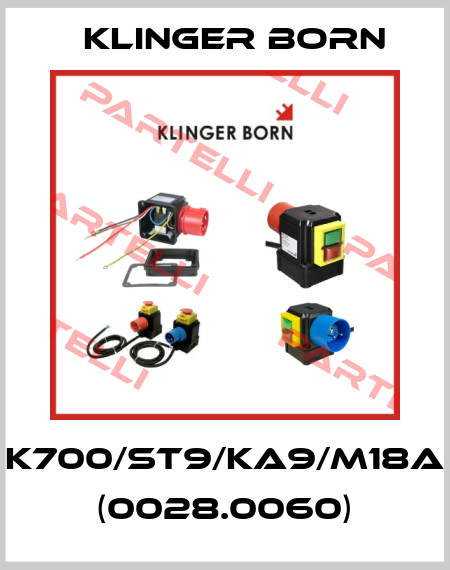 K700/ST9/KA9/M18A (0028.0060) Klinger Born