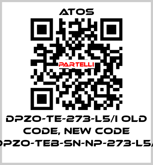 DPZO-TE-273-L5/I old code, new code DPZO-TEB-SN-NP-273-L5/I Atos