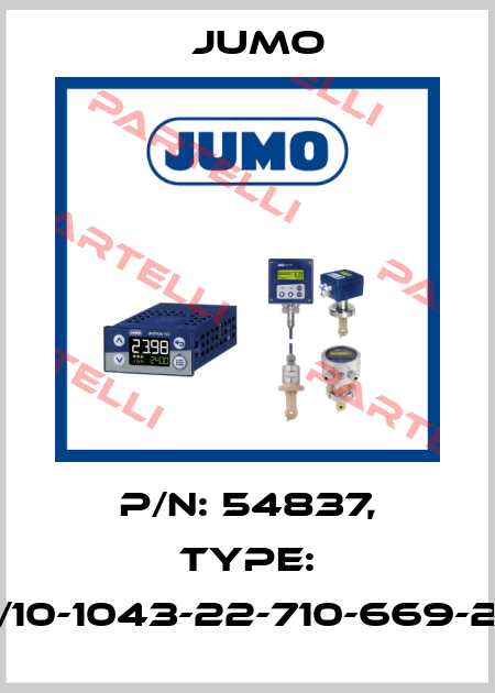 P/N: 54837, Type: 901110/10-1043-22-710-669-27/000 Jumo