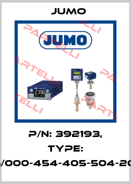 P/N: 392193, Type: 404366/000-454-405-504-20-61/000 Jumo