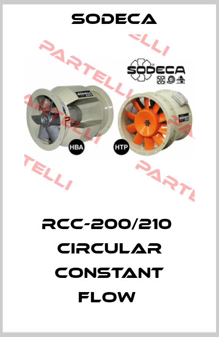 RCC-200/210  CIRCULAR CONSTANT FLOW  Sodeca